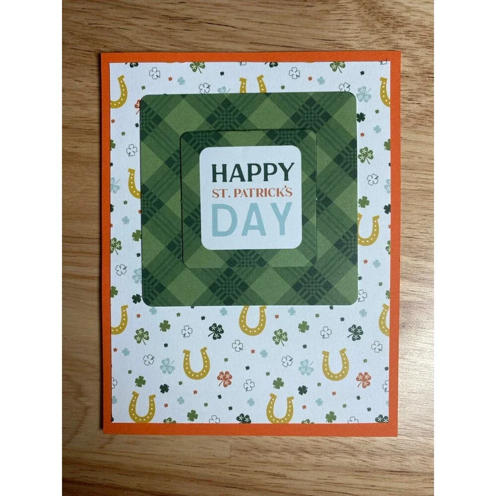 Handmade St. Patrick’s Day Blank Greeting Card A2 & Envelope